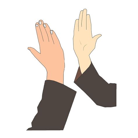 persahabatan gambar tos tangan animasi  Gunakan tangan Anda sebagai referensi
